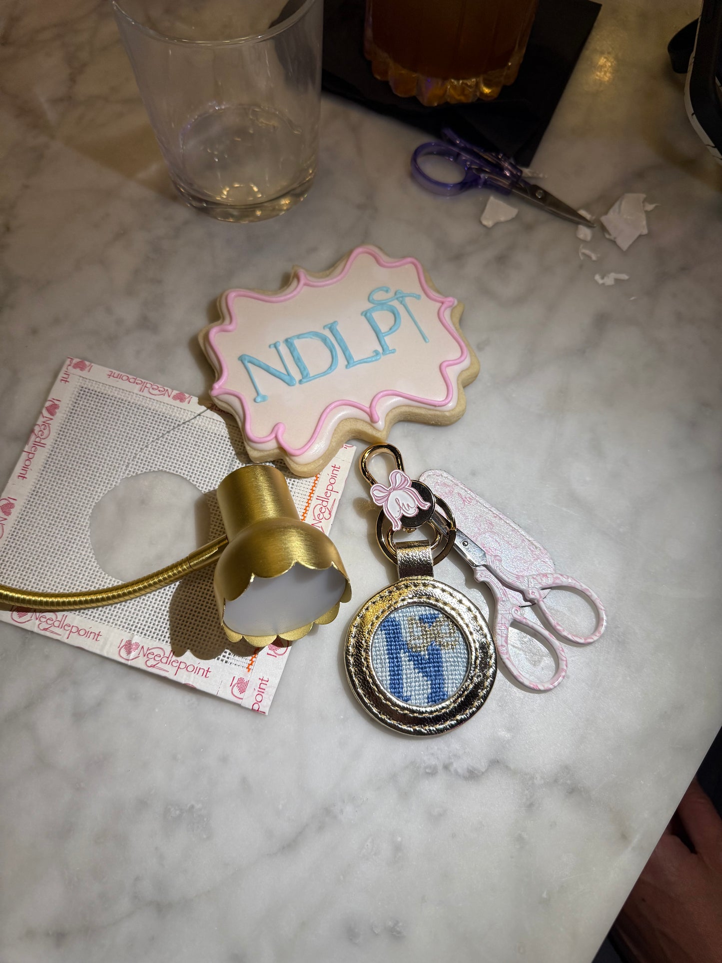 Bow Font Initial Key Fob Kit