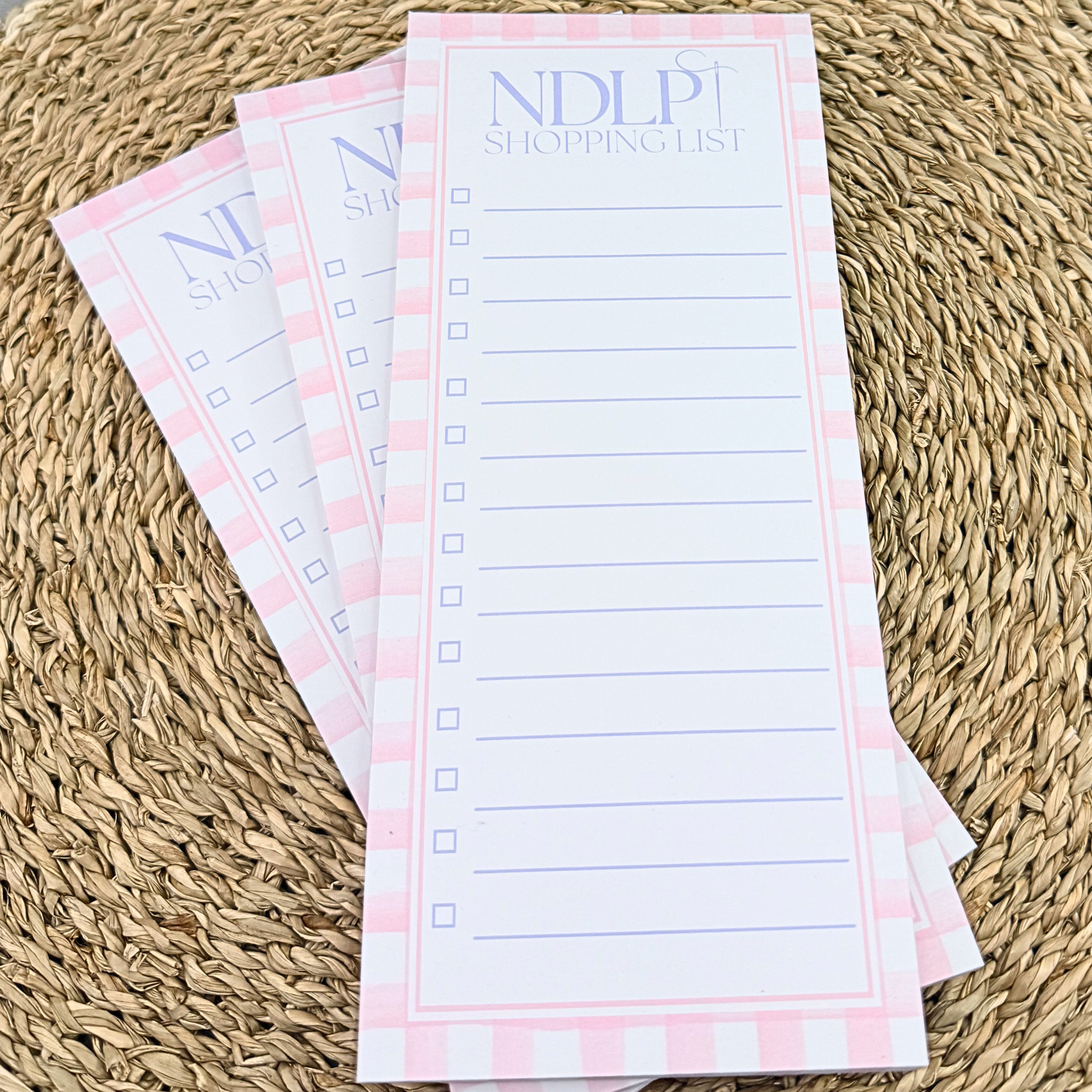 Giftable NDLPT notepad for grocery lists needlepoint supplies and errands