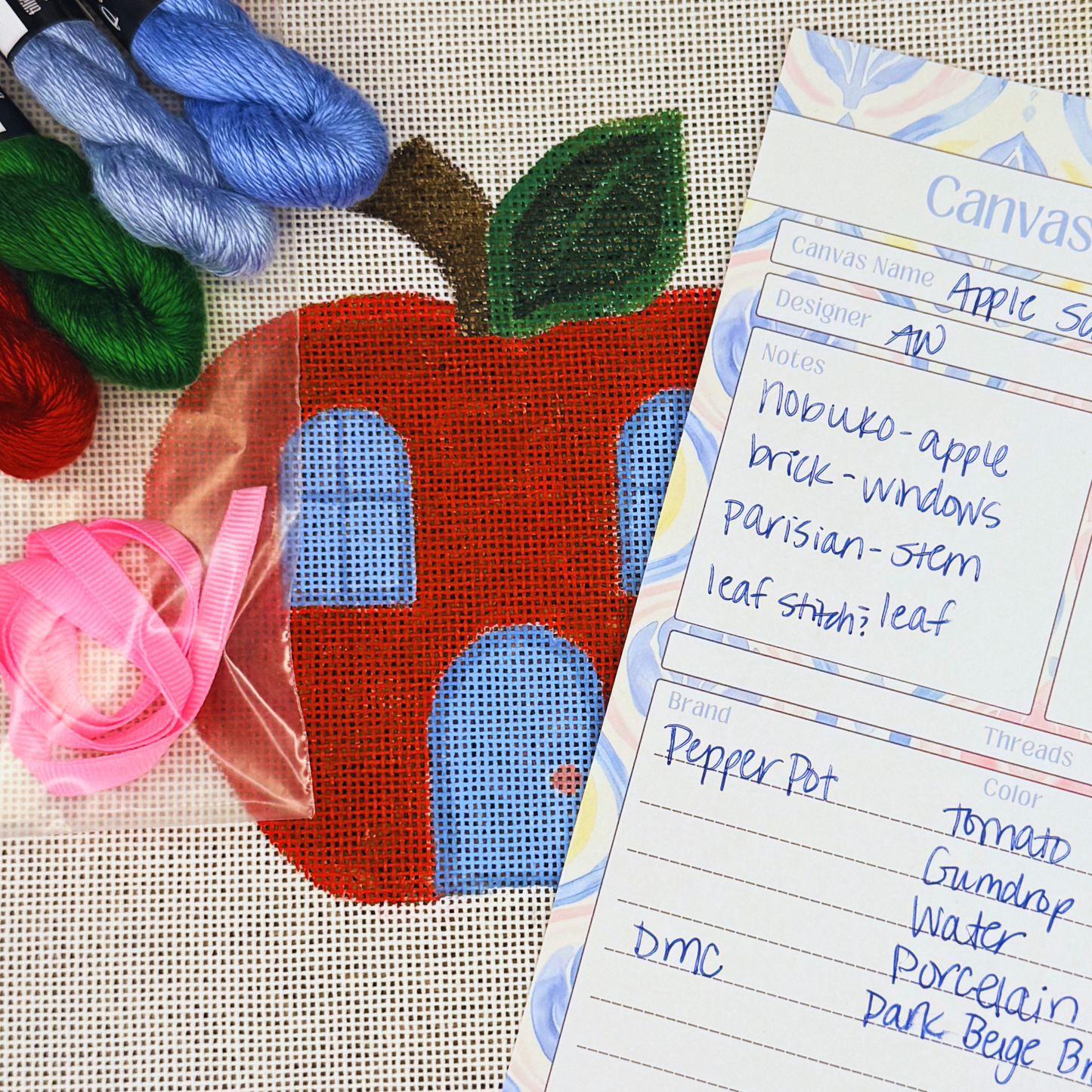 Canvas Confessions notepad by AW Needlework Designs
