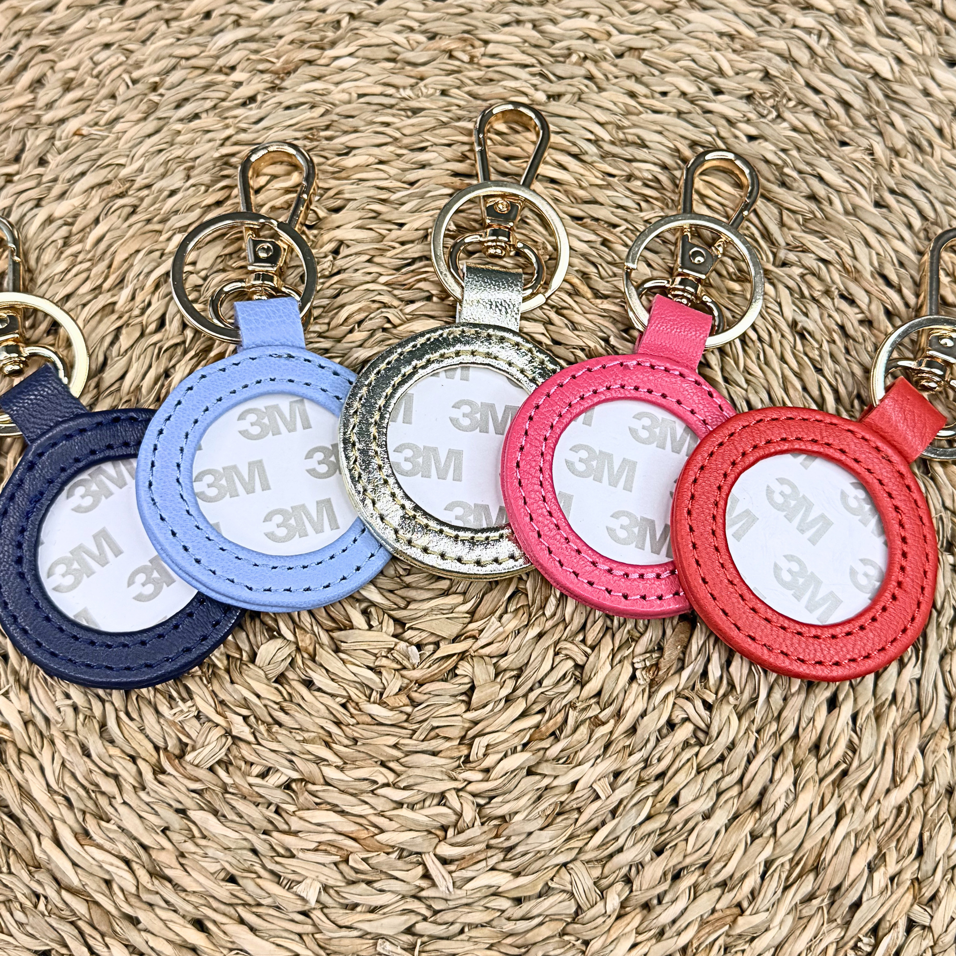 Self-finishing needlepoint key fob accessory for mini needlepoint canvases