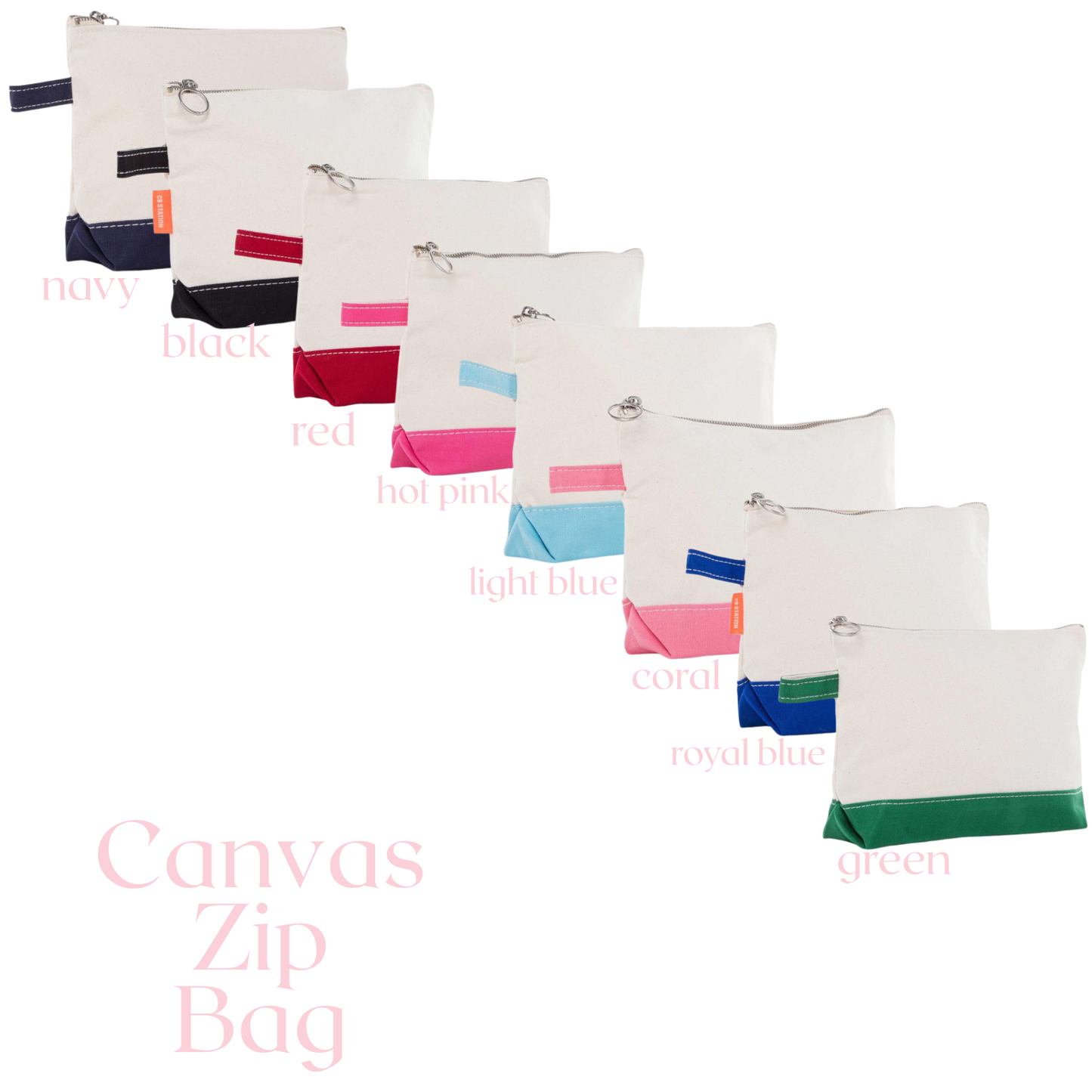 Personalized Small Needlepoint Zip Bag