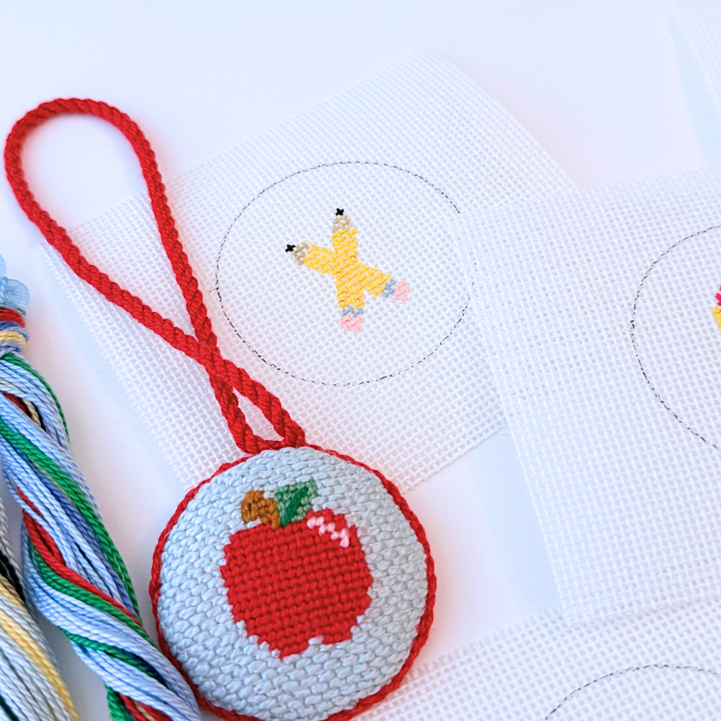Limited Edition Back to School Mini Bag Charm Needlepoint Canvas Collection