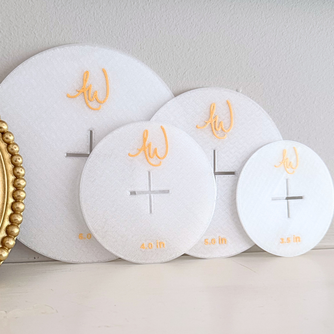 Circle stencil set for needlepoint painting and finishing.