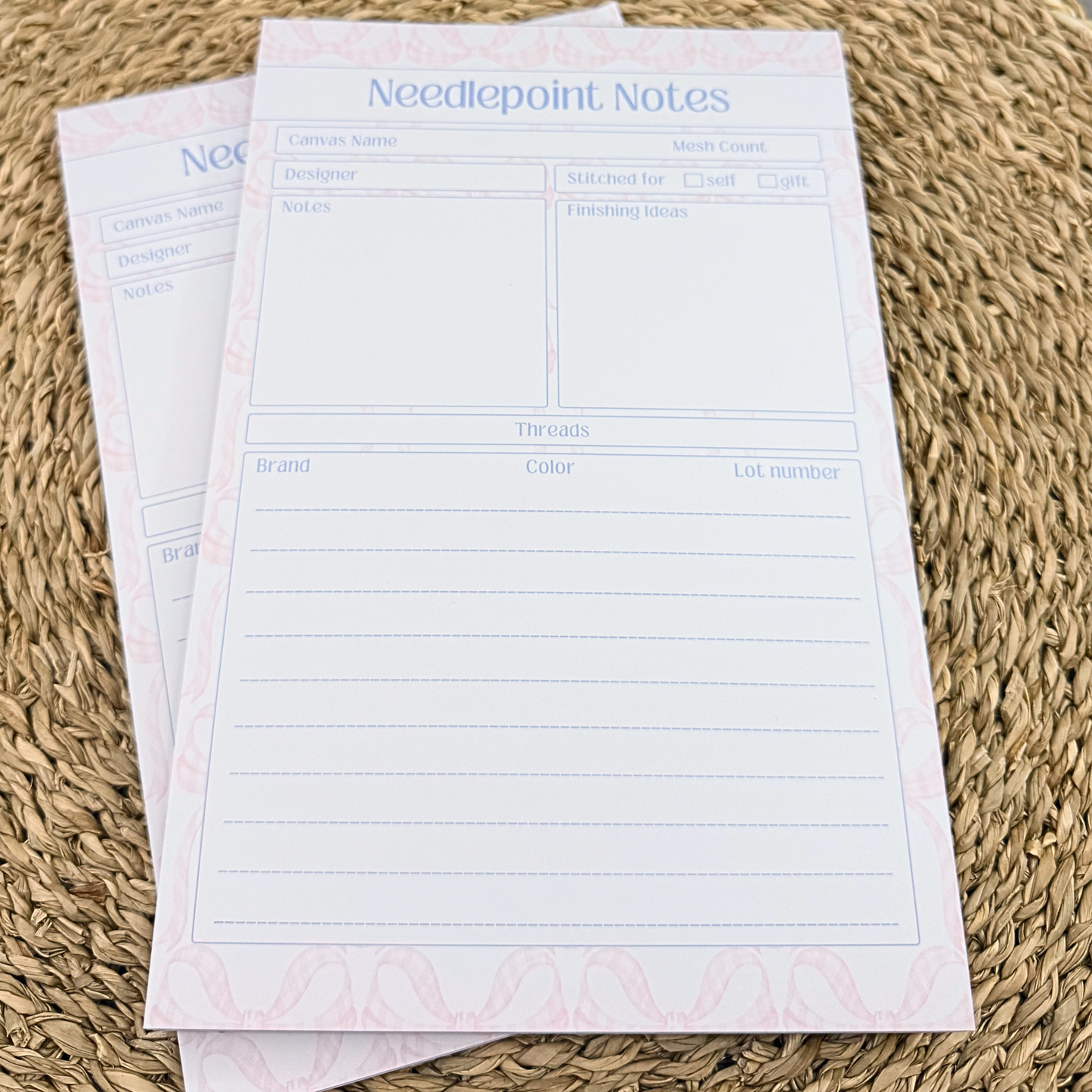 Needlepoint Notes Notepad