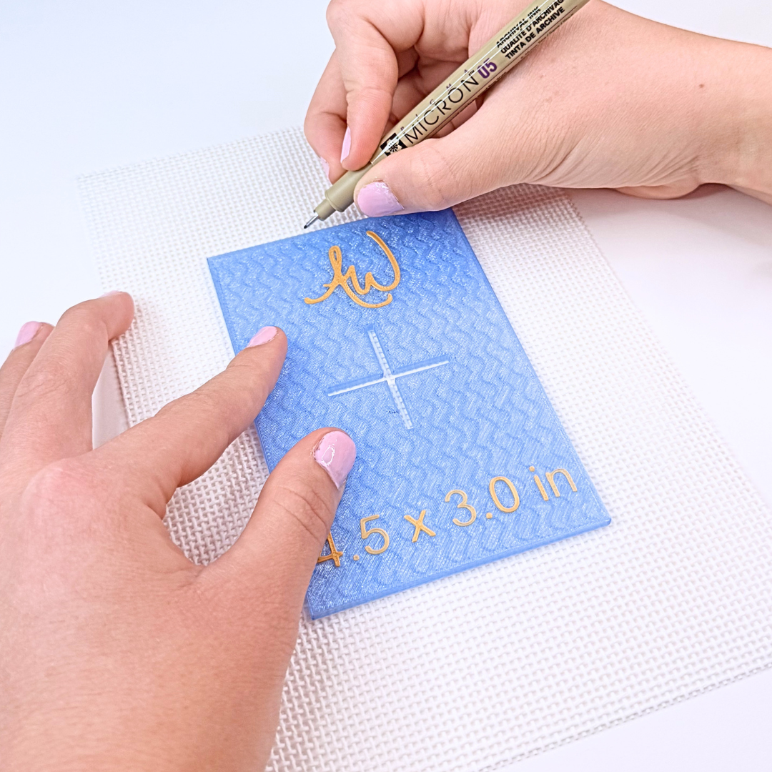 Rectangle needlepoint stencil