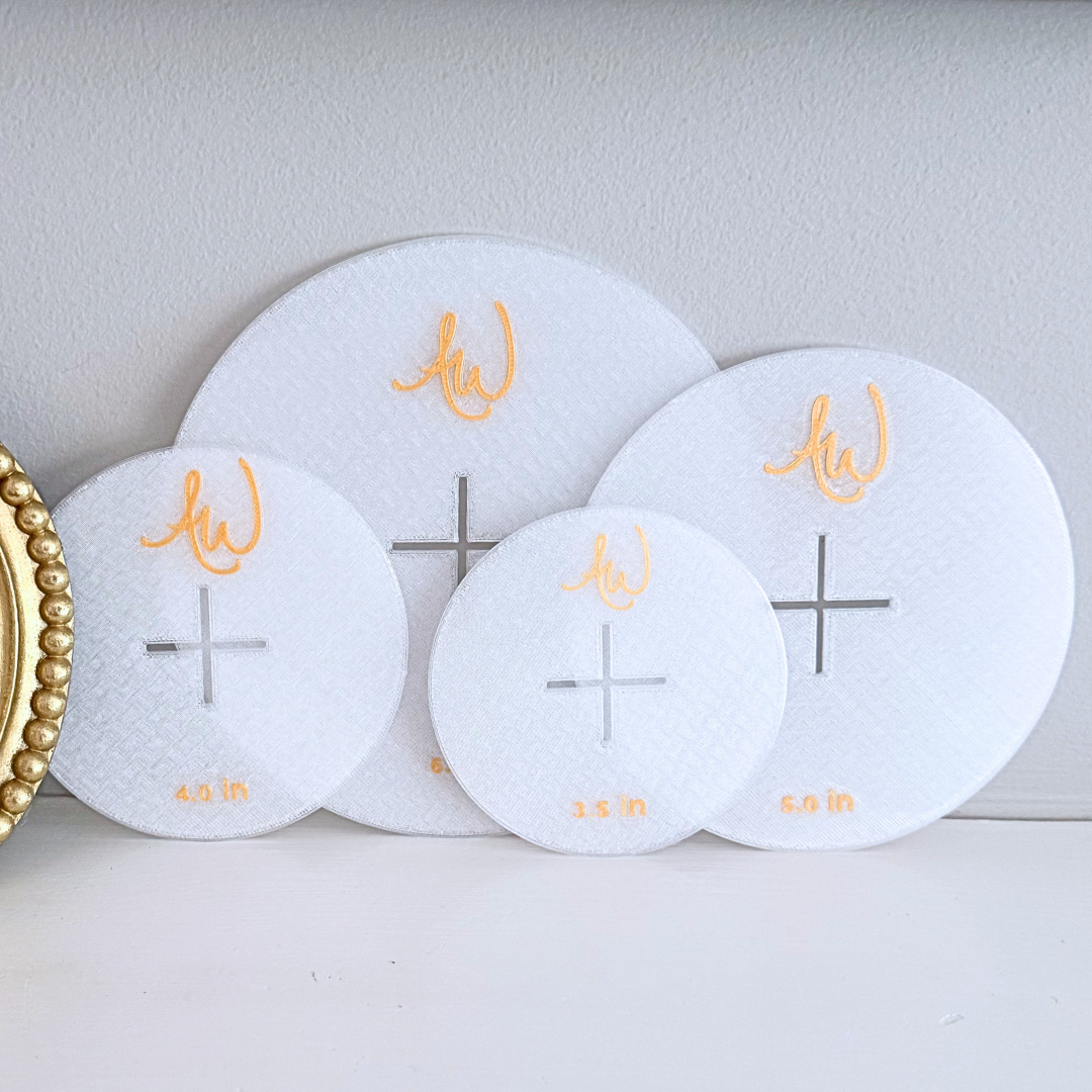 Circle stencil set for needlepoint painting and finishing.
